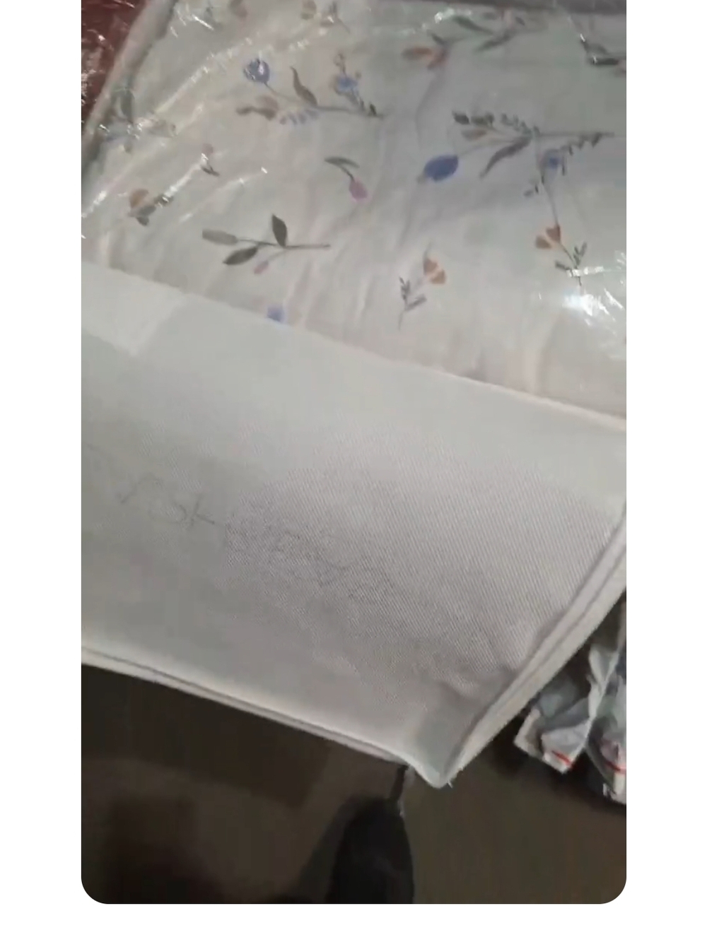 Floral Embroidered Duvet Cover in White with Multicolor Accents